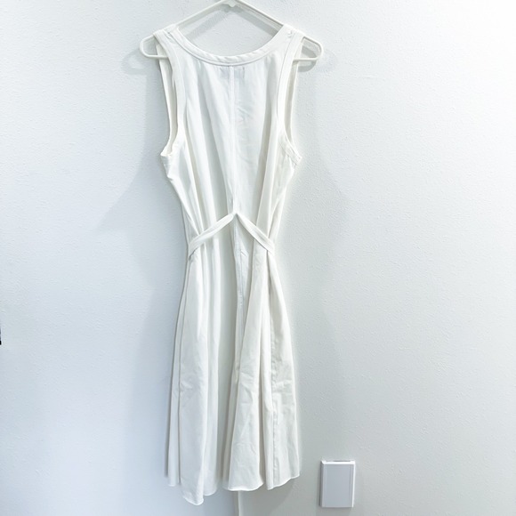 La Ligne 100% Cotton Andie White Belted Sleeveless Beach Boho Coastal Dress M - Picture 4 of 4
